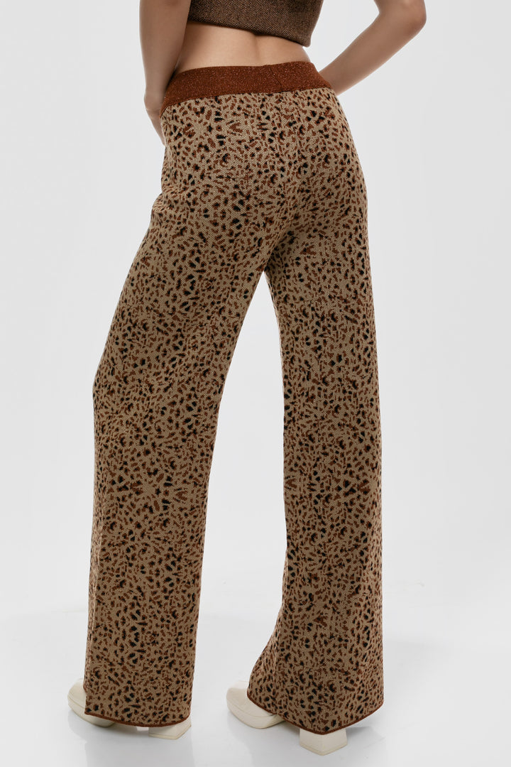 Πλεκτό σετ lurex animal print A Collection Boutique