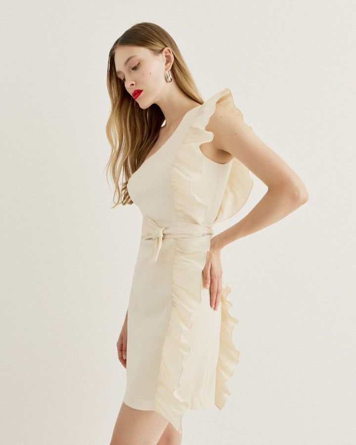 Φόρεμα ένας ώμος με βολάν Access Fashion