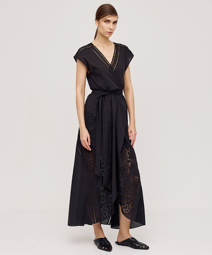 Φόρεμα κρουαζέ με διάτρητες λεπτομέρειες Access Fashion - A Collection Boutique
