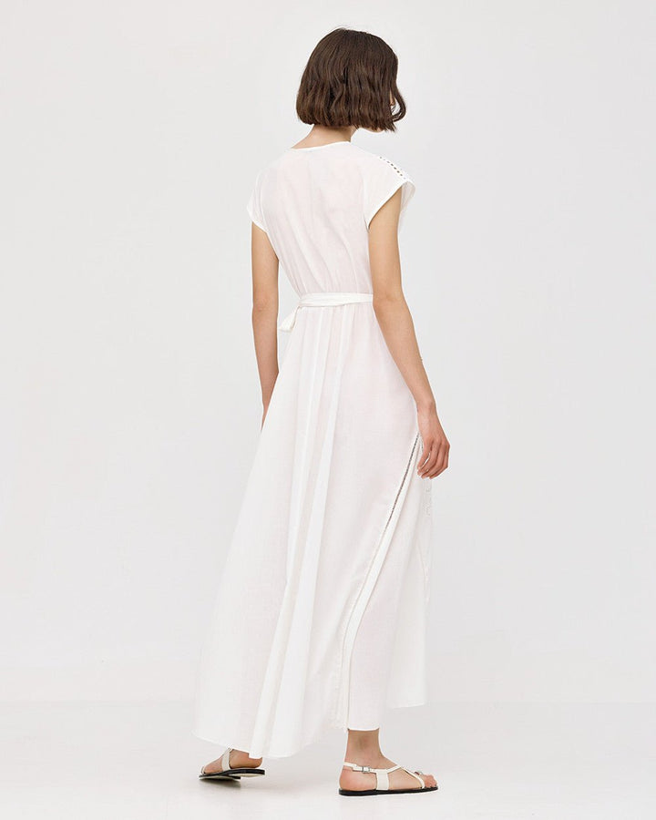 Φόρεμα κρουαζέ με διάτρητες λεπτομέρειες Access Fashion