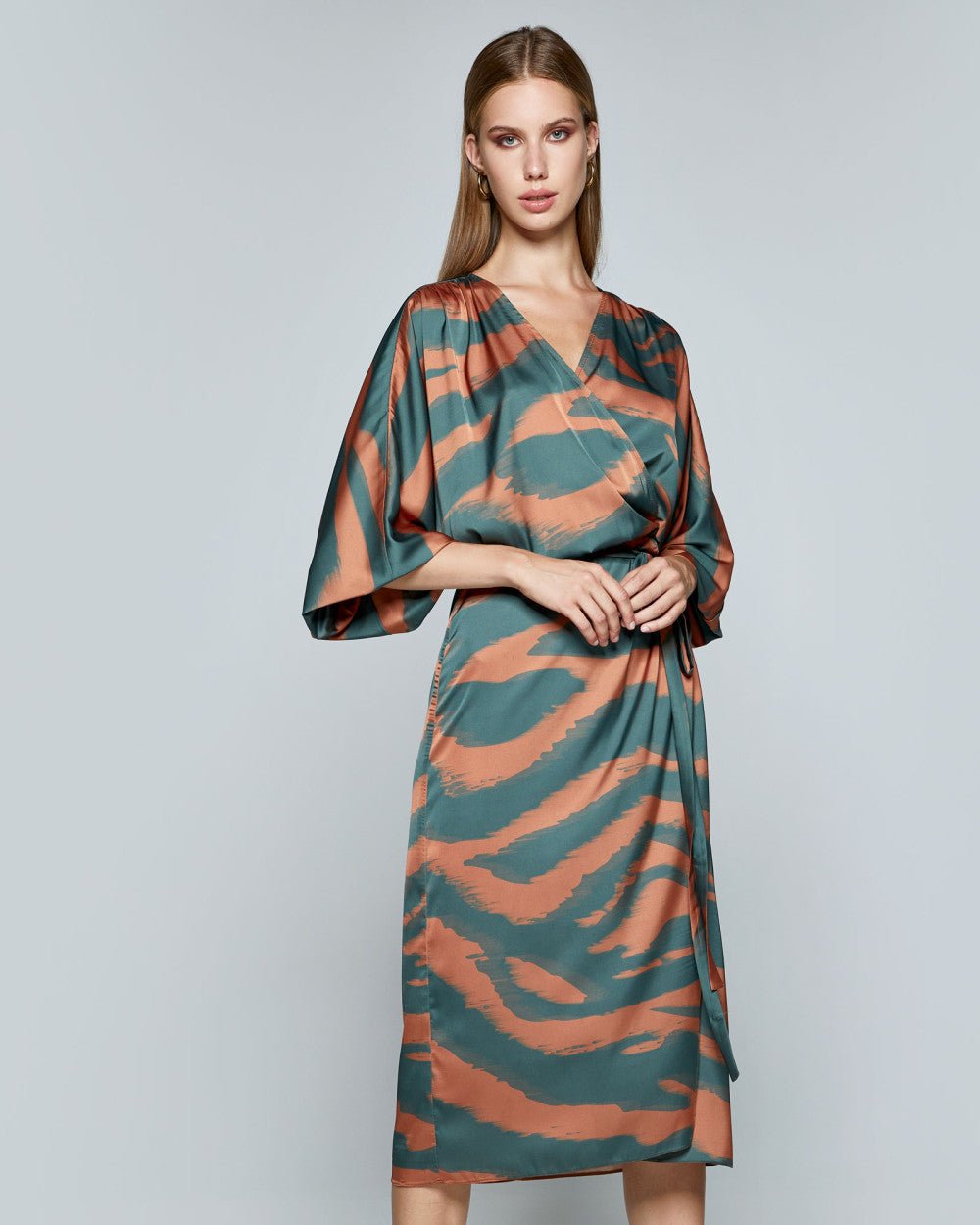 Φόρεμα κρουαζέ σατέν Access Fashion - A Collection Boutique