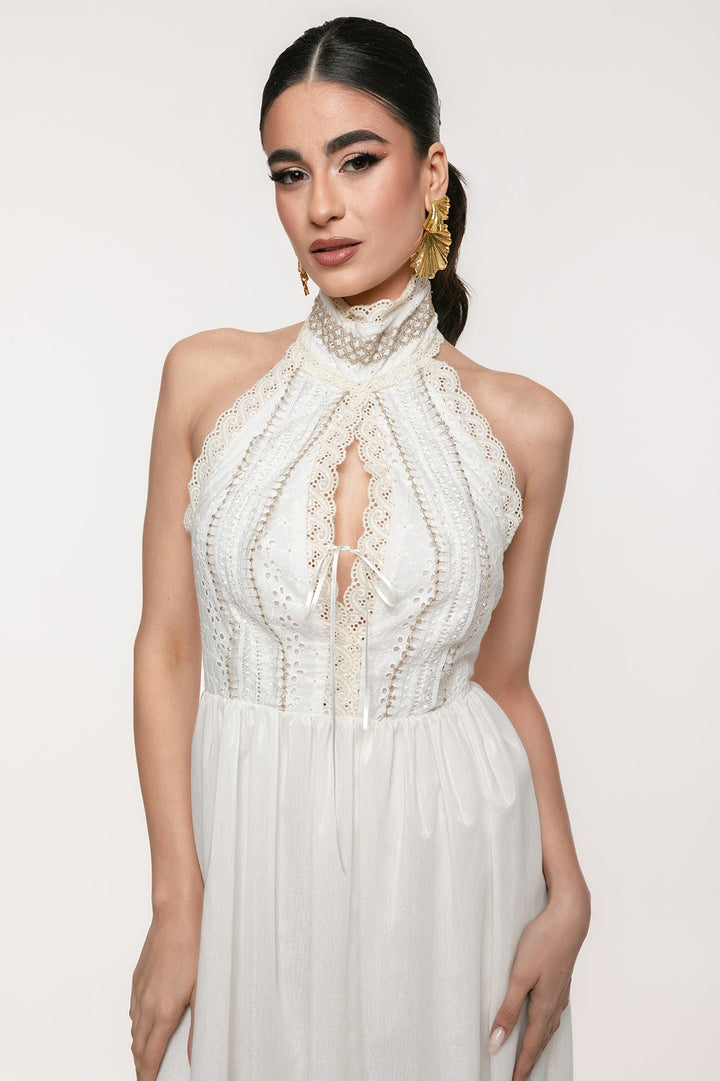 Φόρεμα μάξι boho δαντέλες εξώπλατο A Collection Boutique - A Collection Boutique