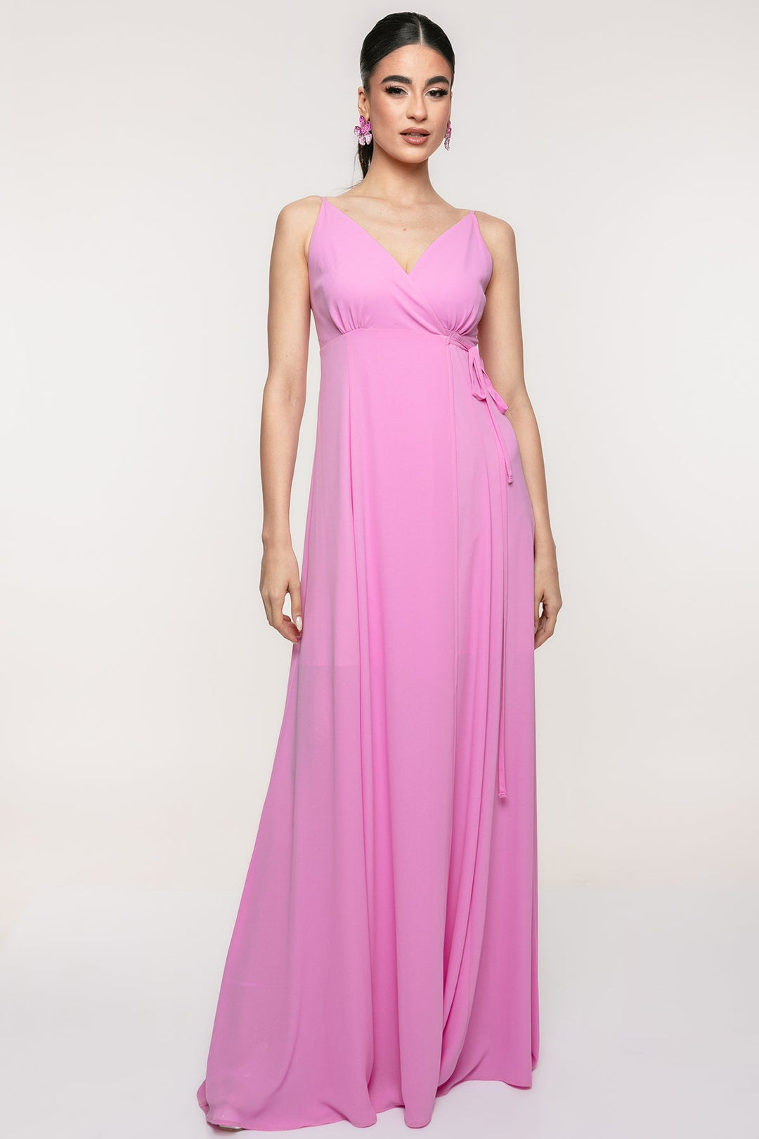 Φόρεμα μάξι κρουαζέ με δέσιμο Access Fashion - A Collection Boutique