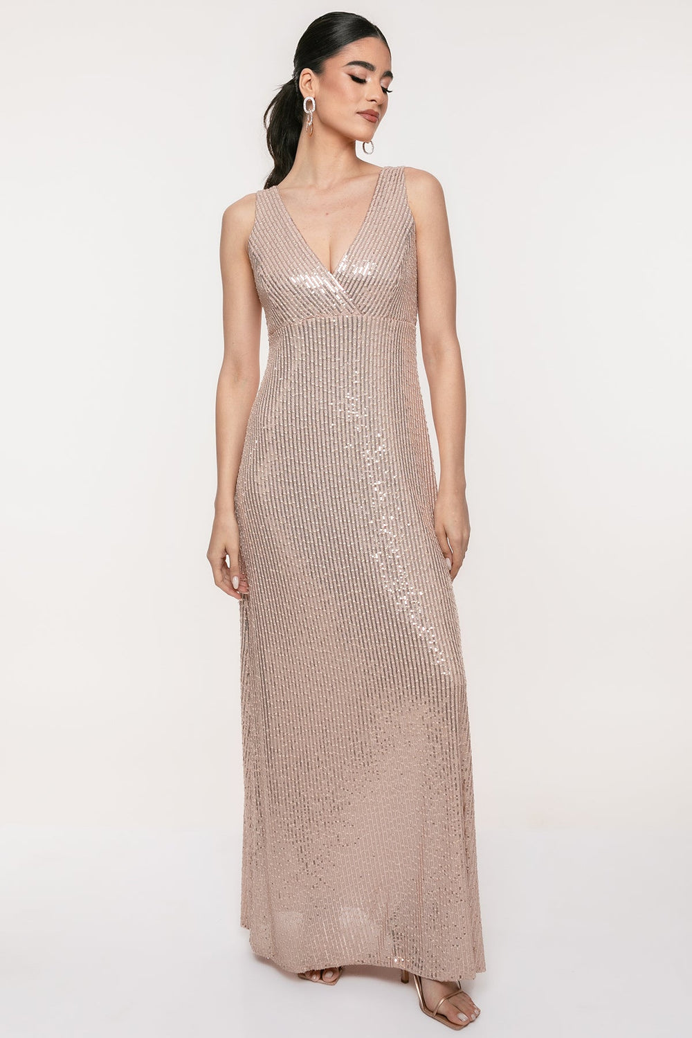 Φόρεμα μάξι παγιέτα με V λαιμόκοψη Coelia - A Collection Boutique