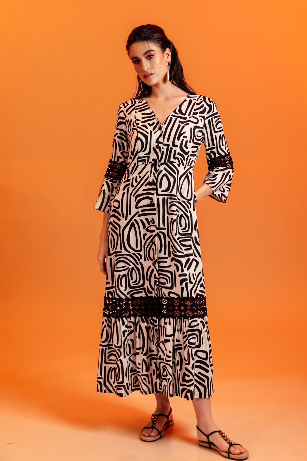 Φόρεμα μάξι σεμιζιέ εμπριμέ Coelia - A Collection Boutique