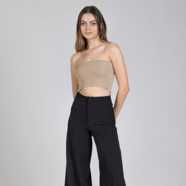 Lurex στράπλες τοπ Aggel Knitwear