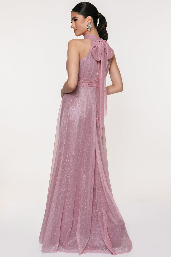 Μάξι φόρεμα glitter με δέσιμο στο λαιμό A Collection Boutique - A Collection Boutique