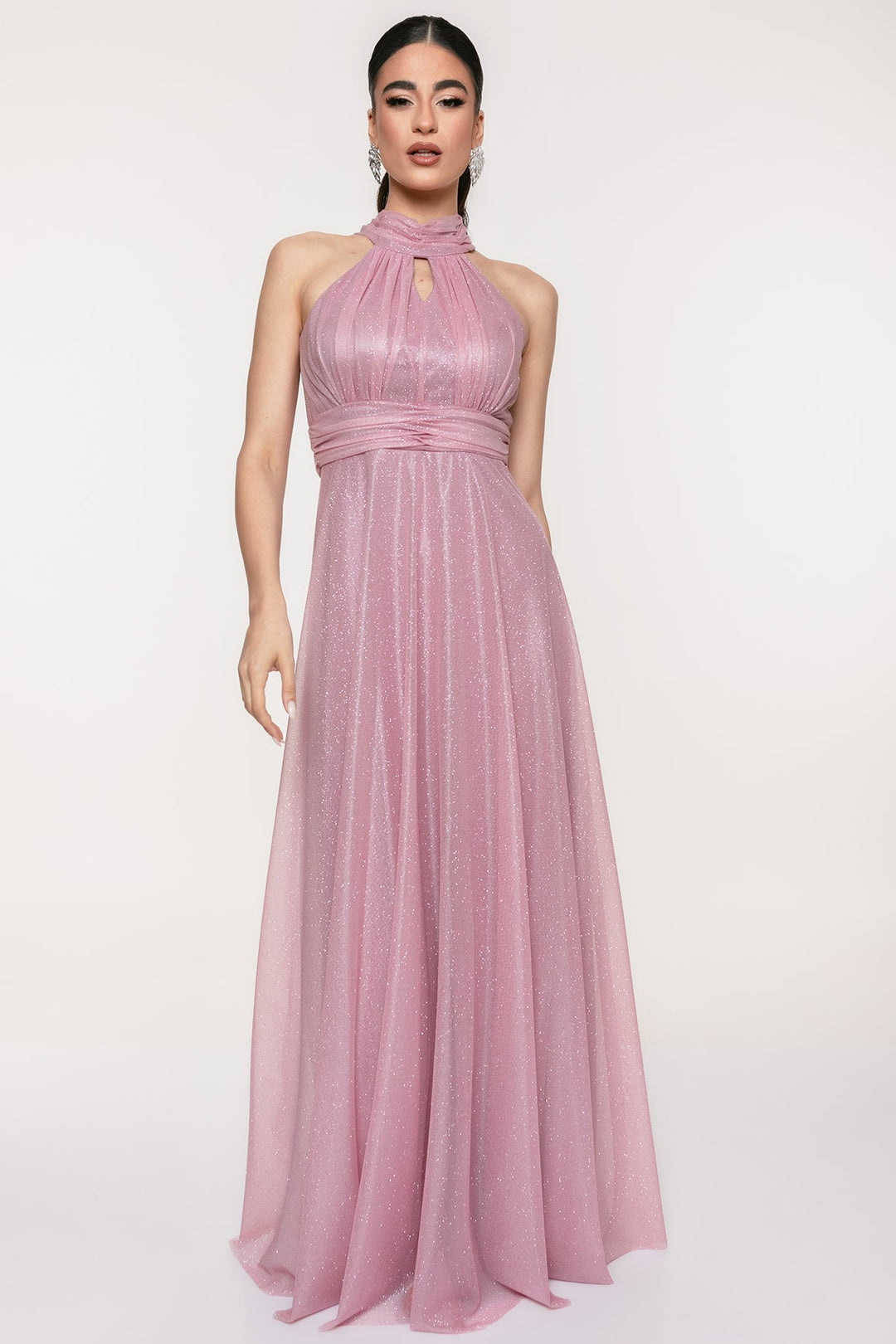 Μάξι φόρεμα glitter με δέσιμο στο λαιμό A Collection Boutique - A Collection Boutique