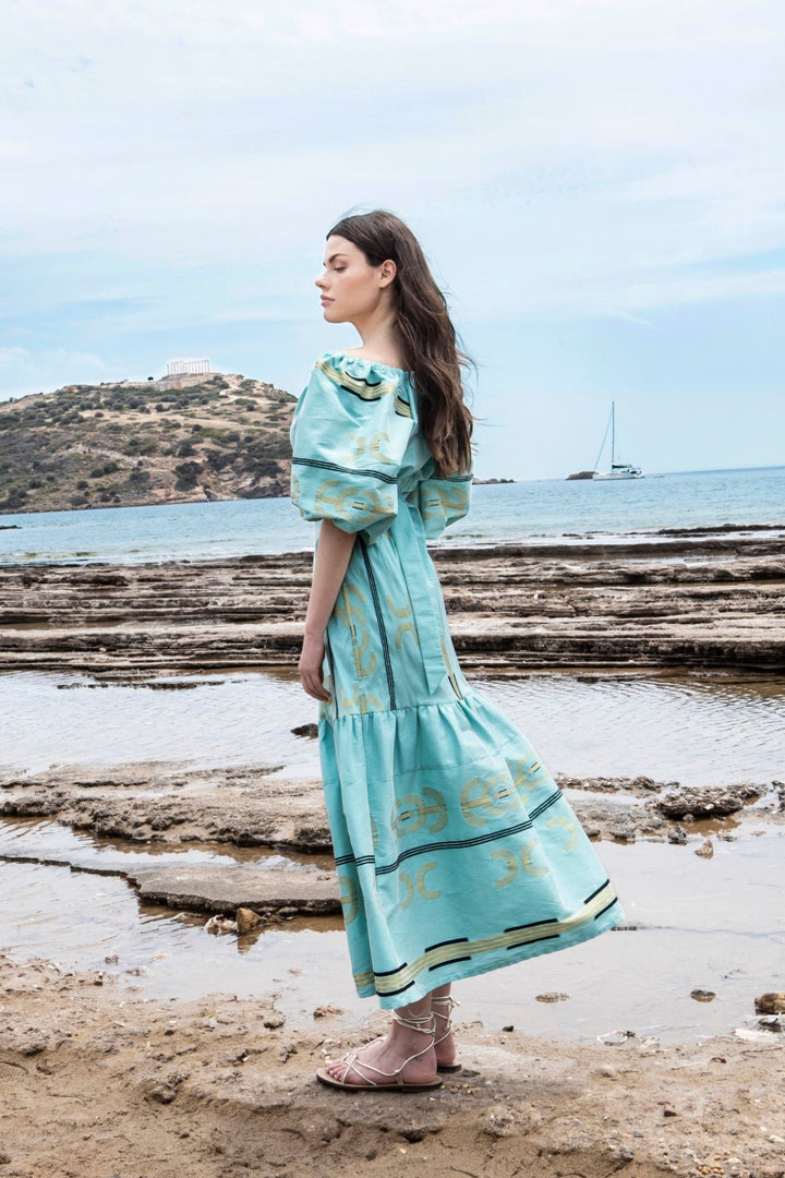 Μιντι φούστα κεντημένη ζακάρ Aggel Knitwear