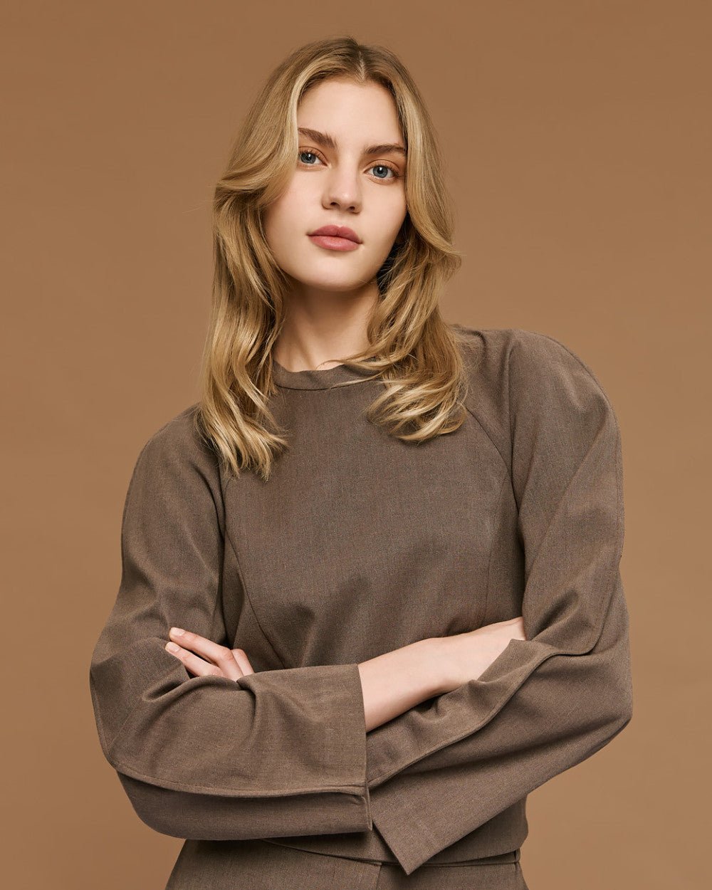 Μπλούζα κοντή με ραφές Access Fashion