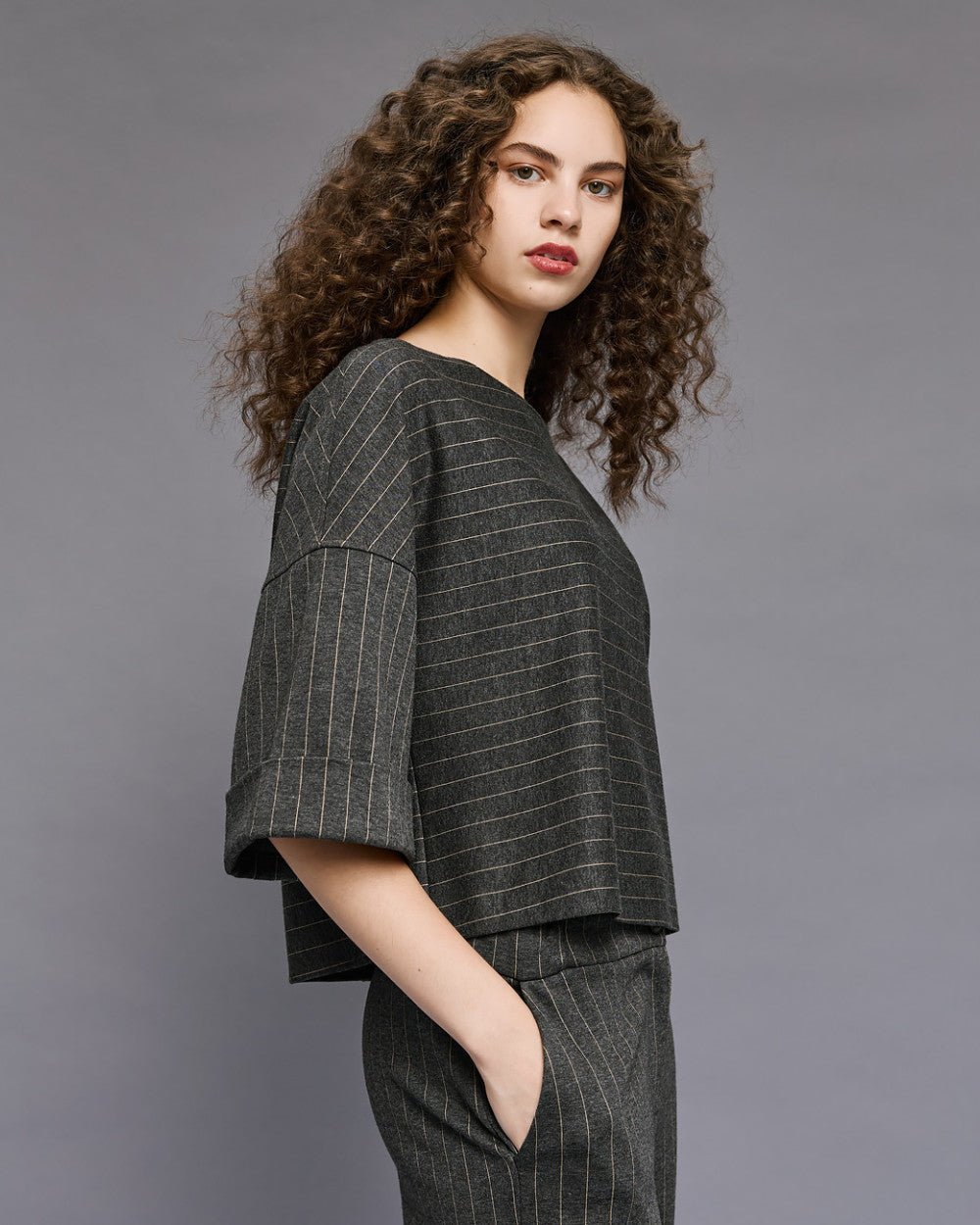 Μπλούζα ριγέ με χαμόγελο λαιμόκοψη Access Fashion