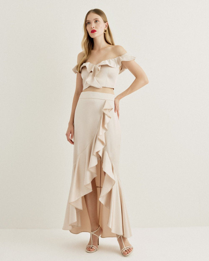 Μπούστο και φούστα με βολάν Access Fashion