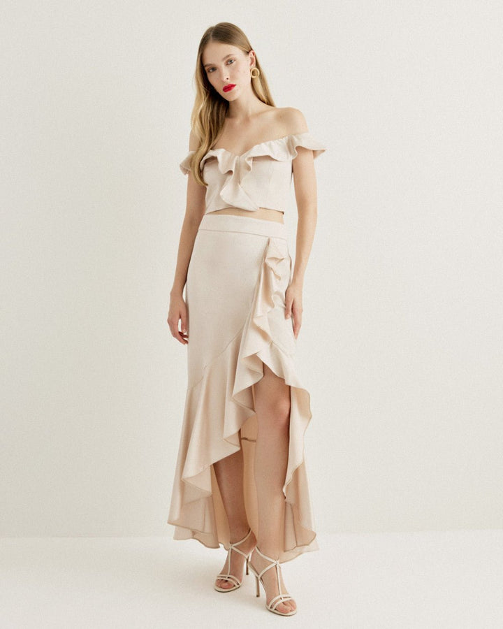 Μπούστο και φούστα με βολάν Access Fashion