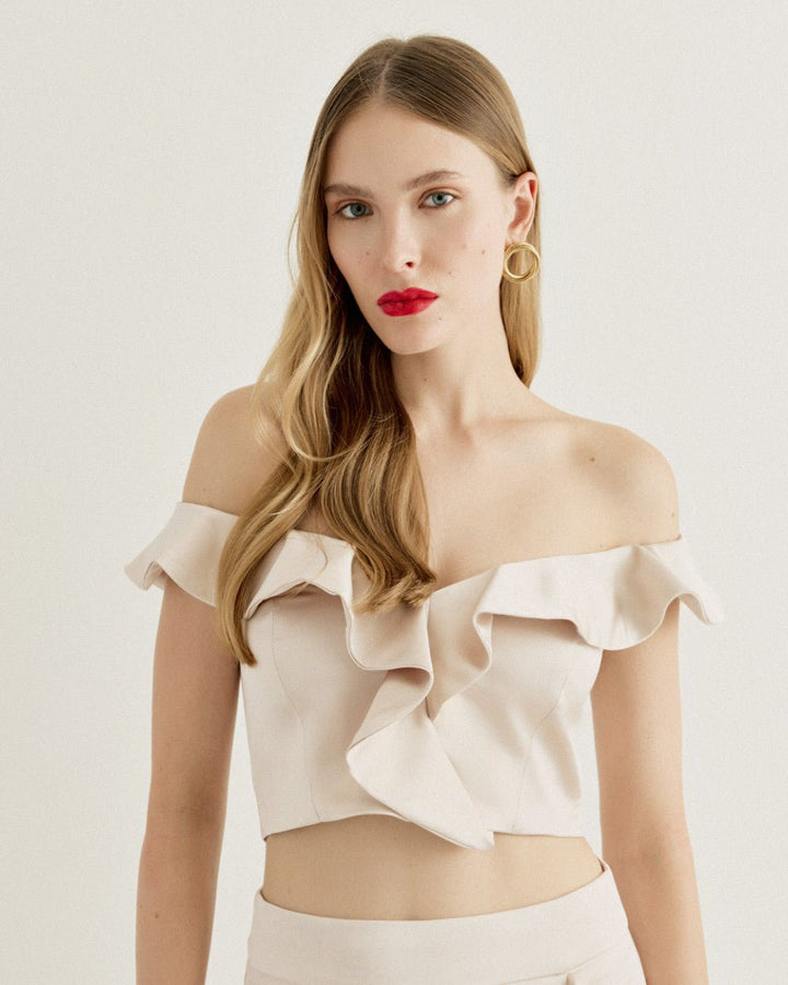 Μπούστο και φούστα με βολάν Access Fashion