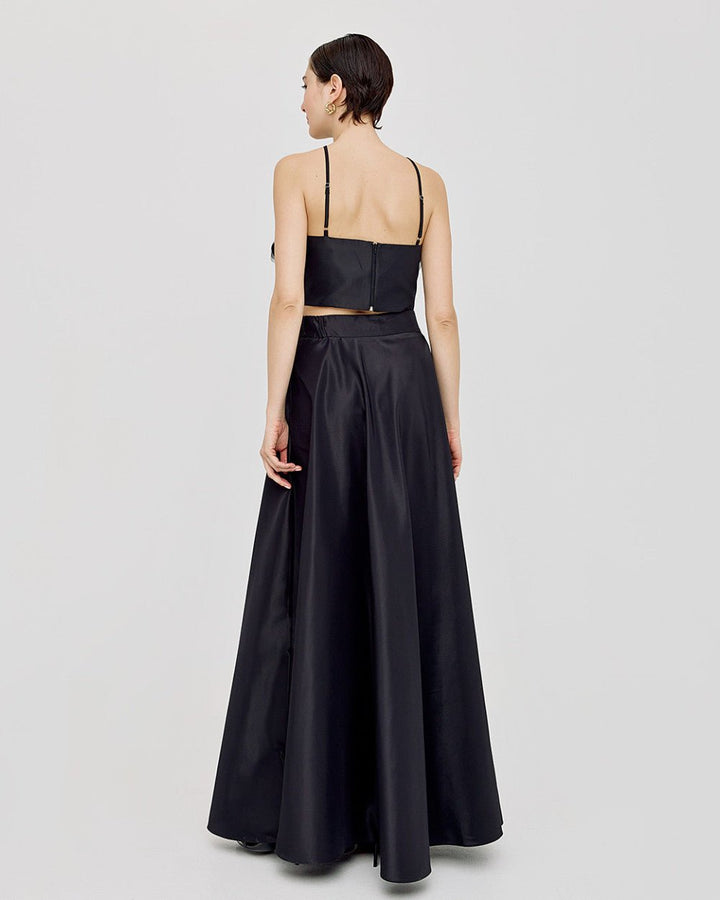 Μπούστο με πούπουλα και λουλούδια Access Fashion