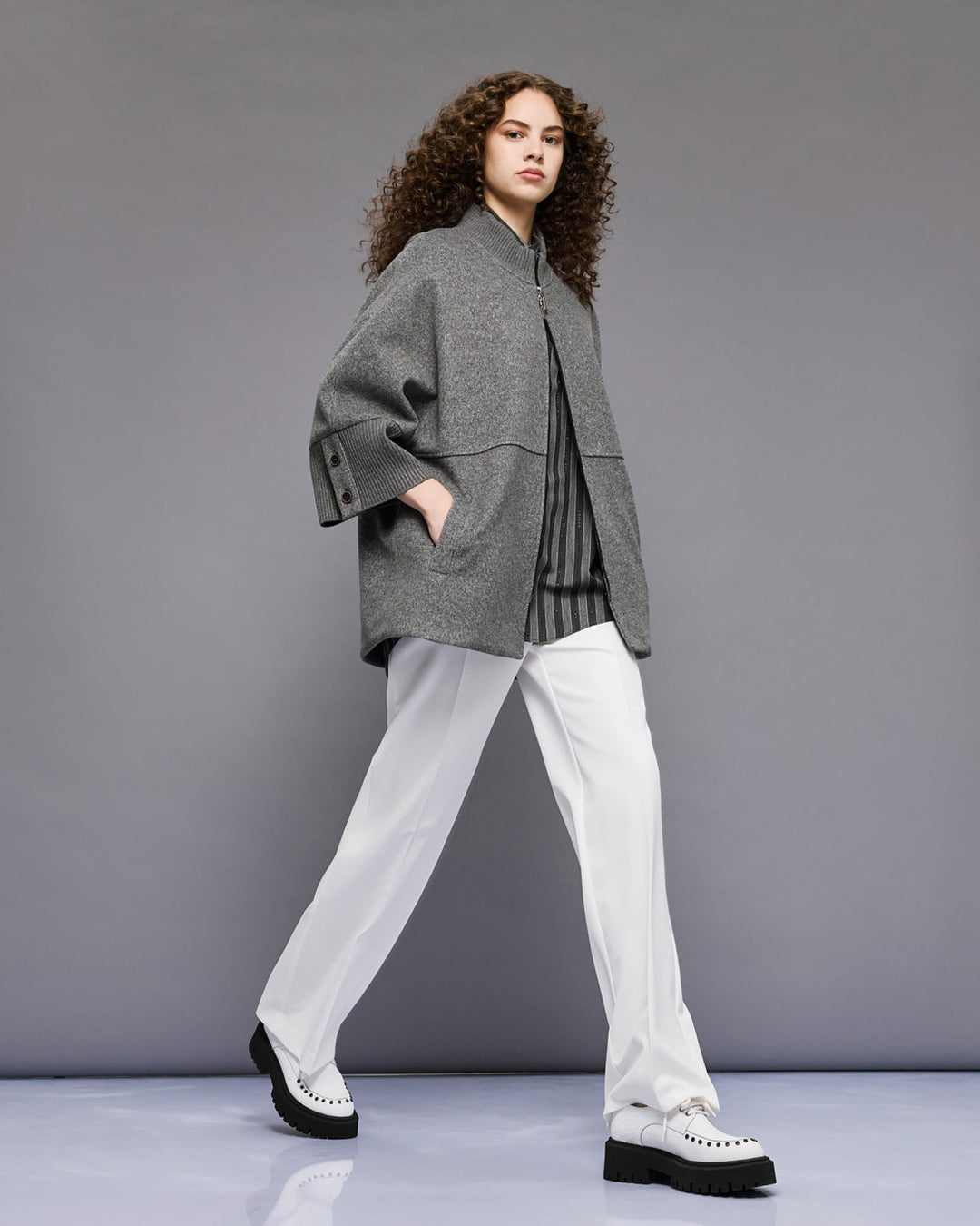 Παλτό με 3/4 μανίκια και ριπ λεπτομέρειες Access Fashion