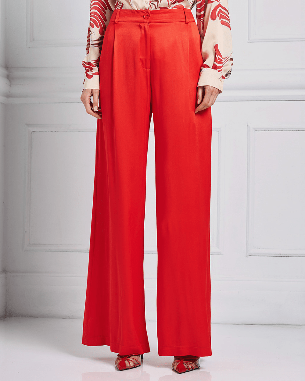 Παντελόνα σατέν με πιέτες Access Fashion - A Collection Boutique