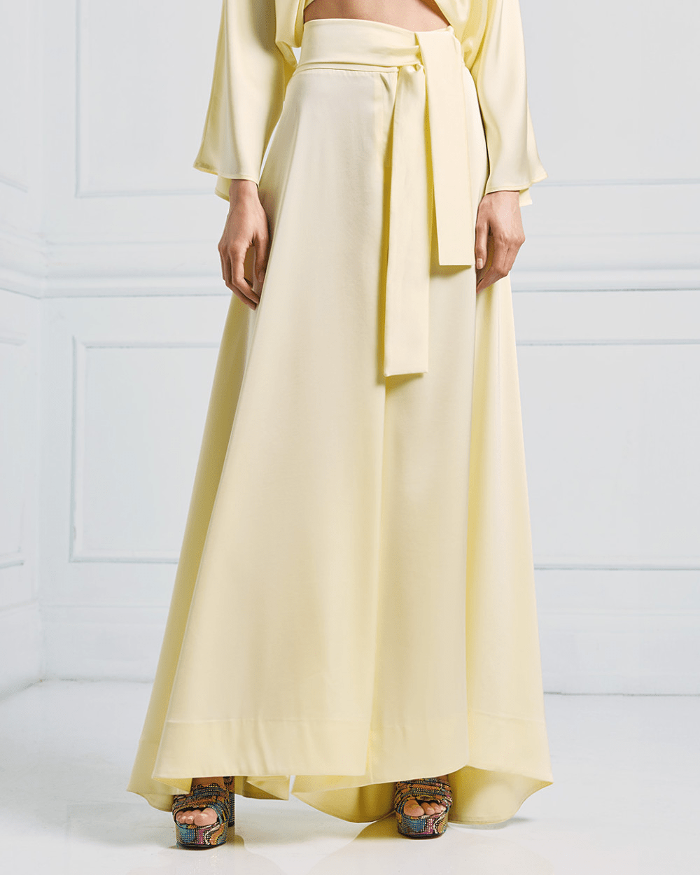 Παντελόνα σατέν με ζώνη Access Fashion - A Collection Boutique