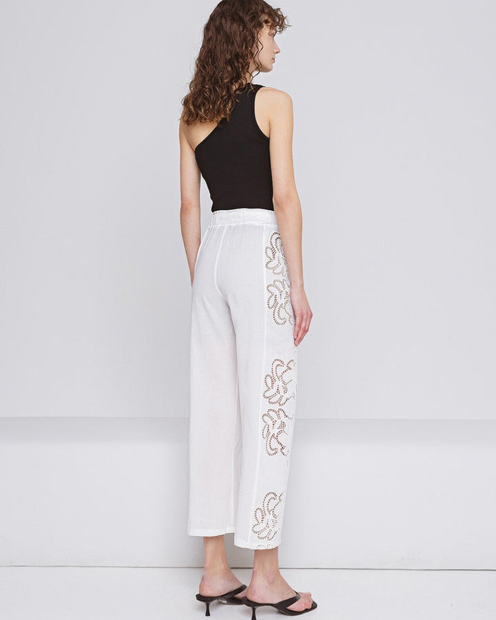 Παντελόνι με broderie λεπτομέρειες Access Fashion