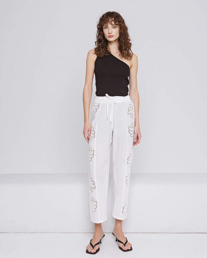 Παντελόνι με broderie λεπτομέρειες Access Fashion