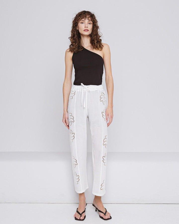 Παντελόνι με broderie λεπτομέρειες Access Fashion