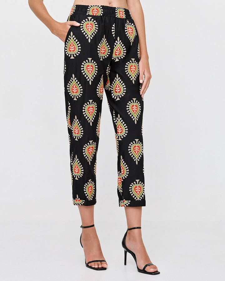 Παντελόνι με κεντήματα έθνικ Access Fashion