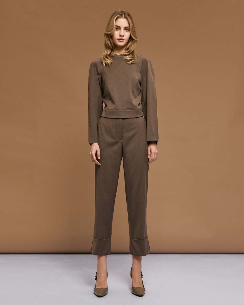 Παντελόνι ψηλόμεσο με ρεβέρ Access Fashion