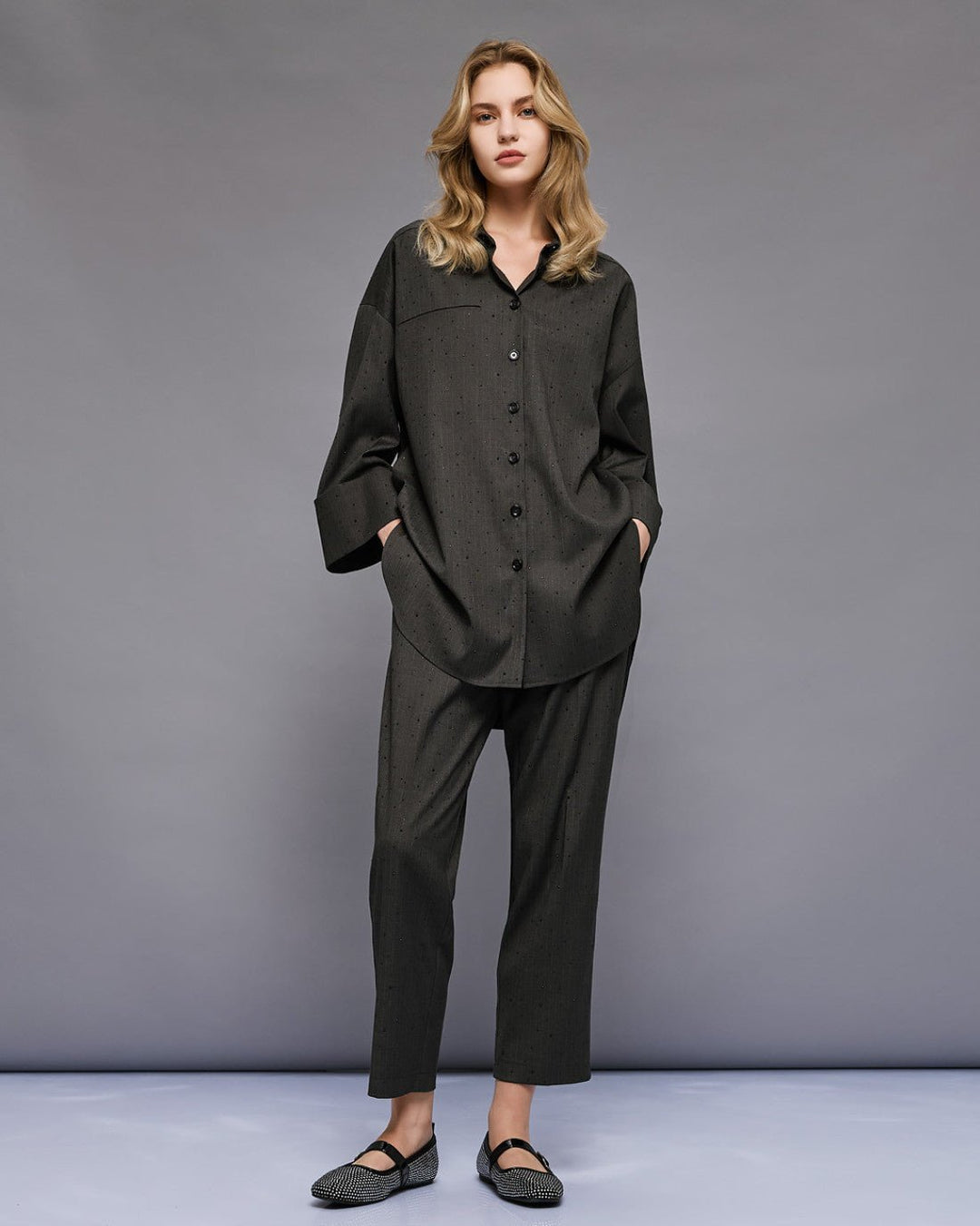 Πουκάμισο μακρύ με στρας Access Fashion