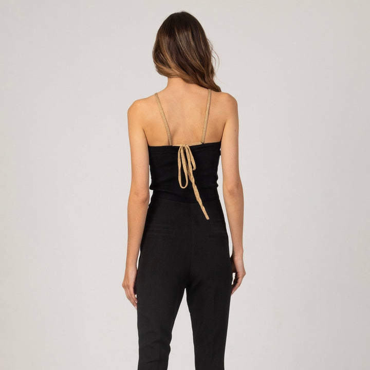 Τοπ βαμβακερό - lurex ζακάρ Aggel Knitwear