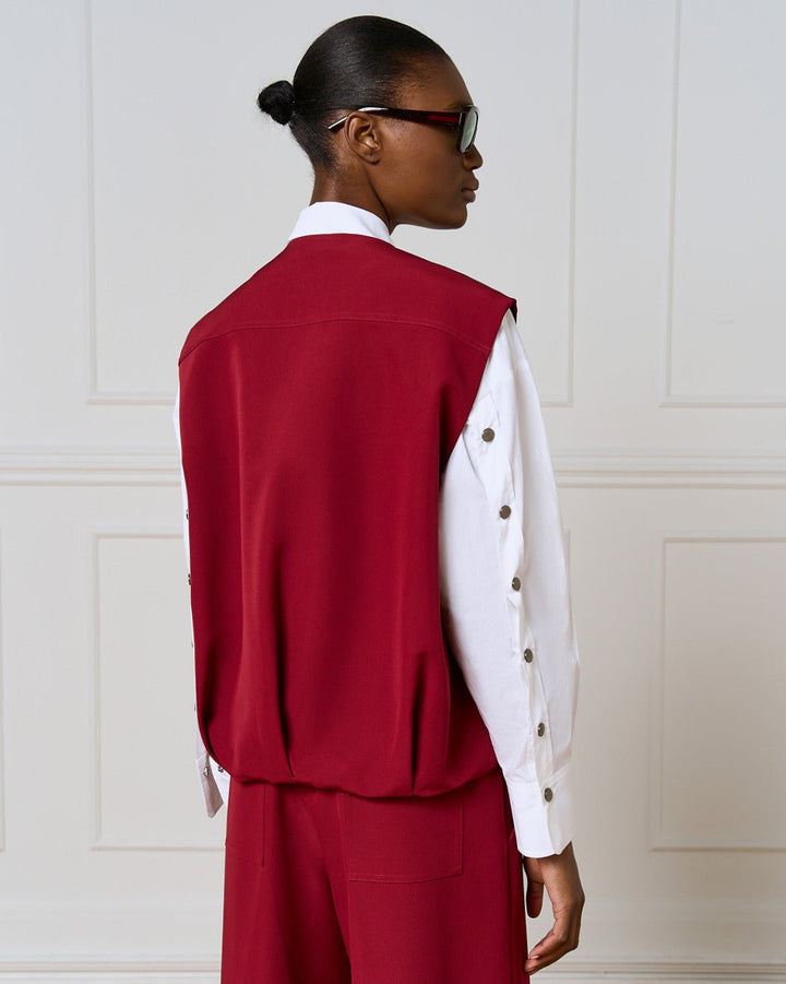 Τζάκετ αμάνικο με φερμουάρ Access Fashion