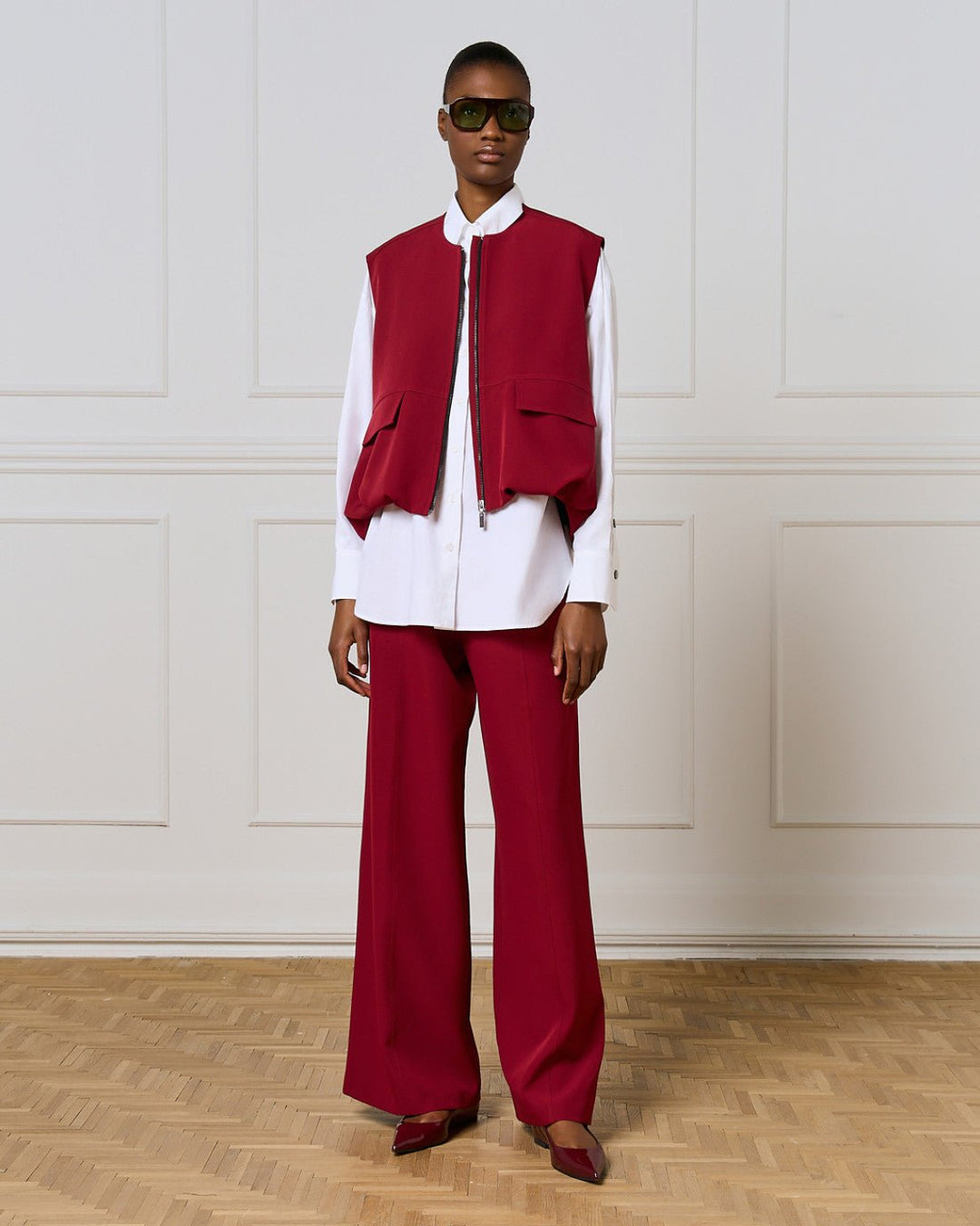 Τζάκετ αμάνικο με φερμουάρ Access Fashion