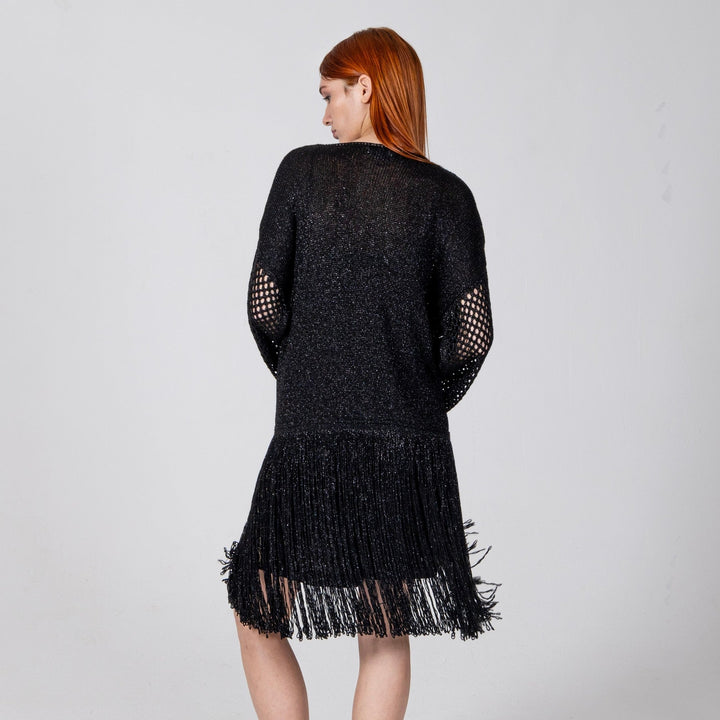 Ζακέτα μεταλιζέ με κρόσσια Aggel Knitwear