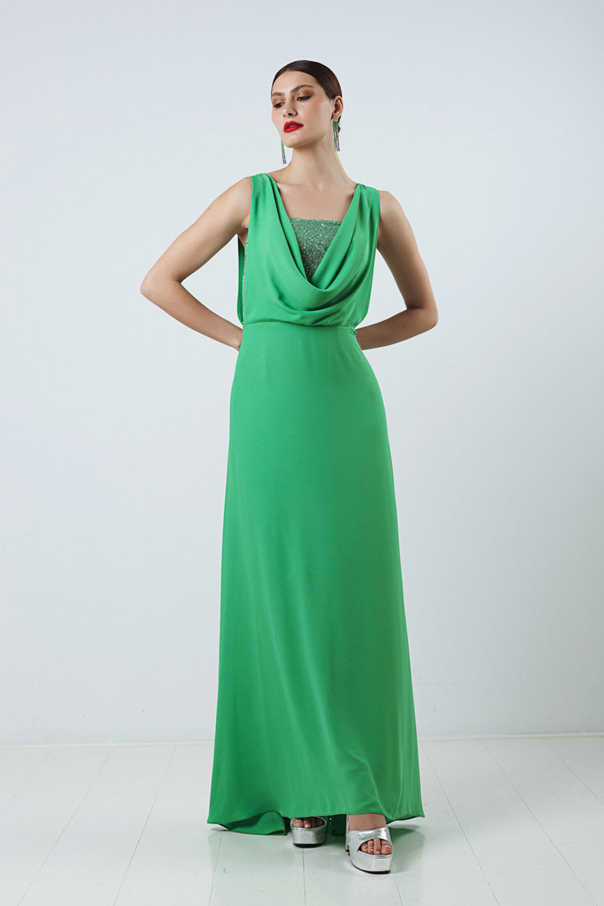 Φόρεμα μάξι ντραπέ μπούστο Coelia - A Collection Boutique