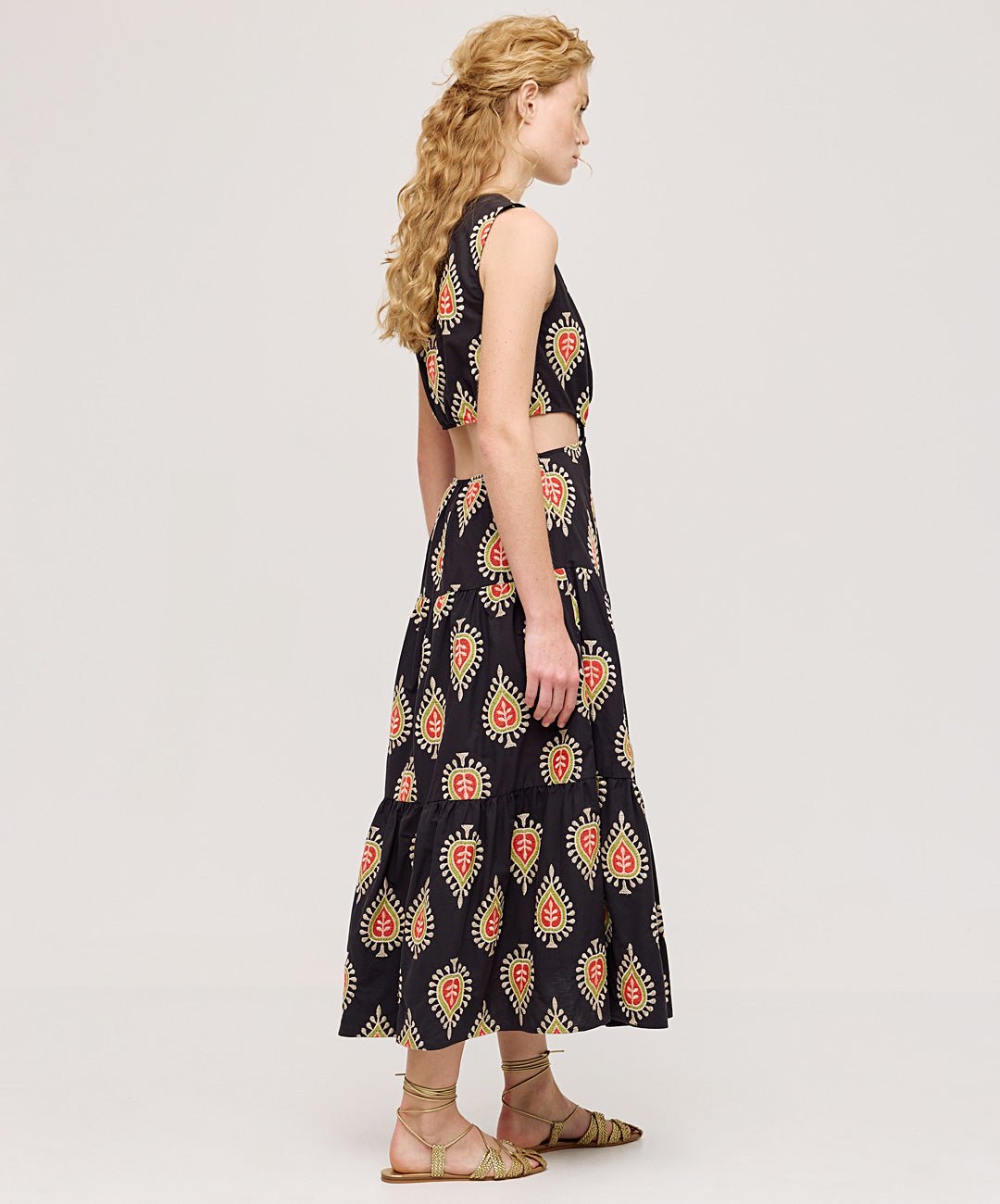 Φόρεμα έθνικ με άνοιγμα στη μέση Access Fashion - A Collection Boutique