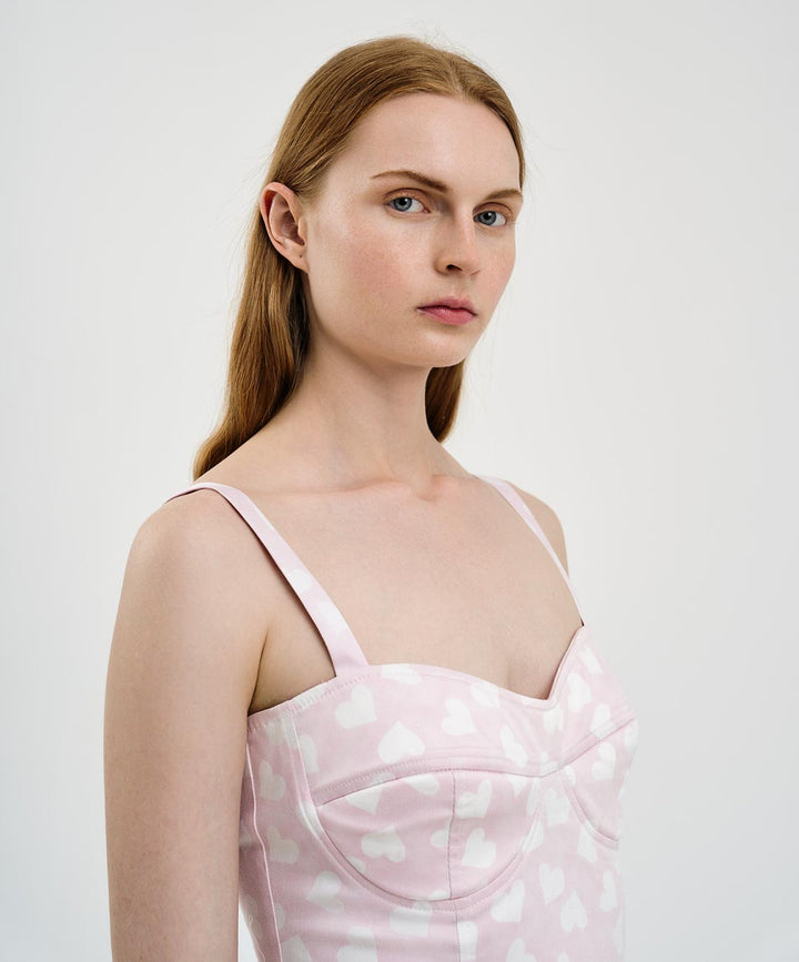 Φόρεμα μίνι με τύπωμα καρδιές Access Fashion - A Collection Boutique