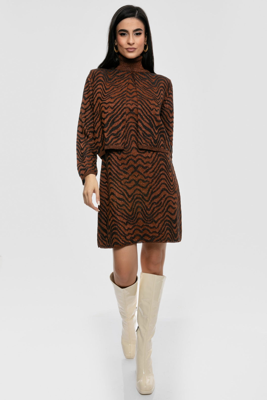 Φόρεμα μίνι πλεκτό lurex Aggel Knitwear - A Collection Boutique