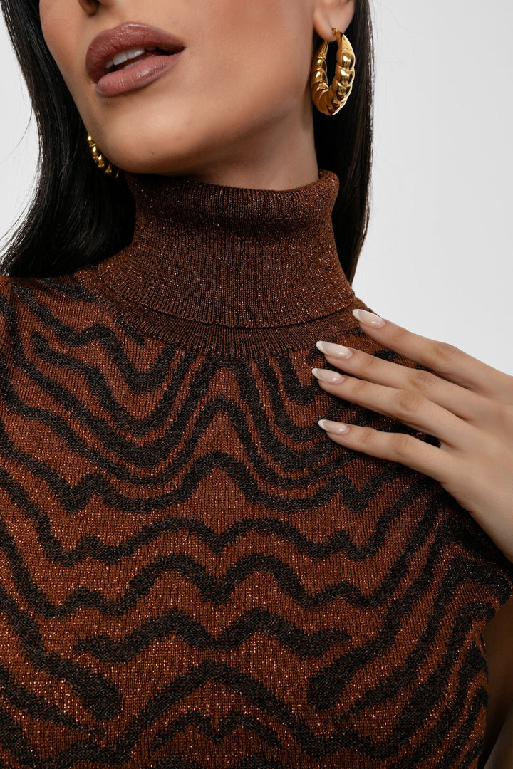Φόρεμα μίνι πλεκτό lurex Aggel Knitwear - A Collection Boutique