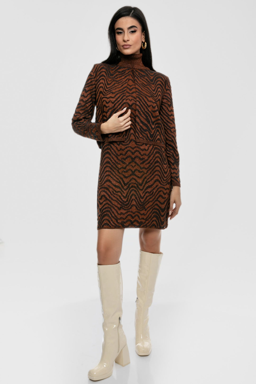 Φόρεμα μίνι πλεκτό lurex Aggel Knitwear - A Collection Boutique