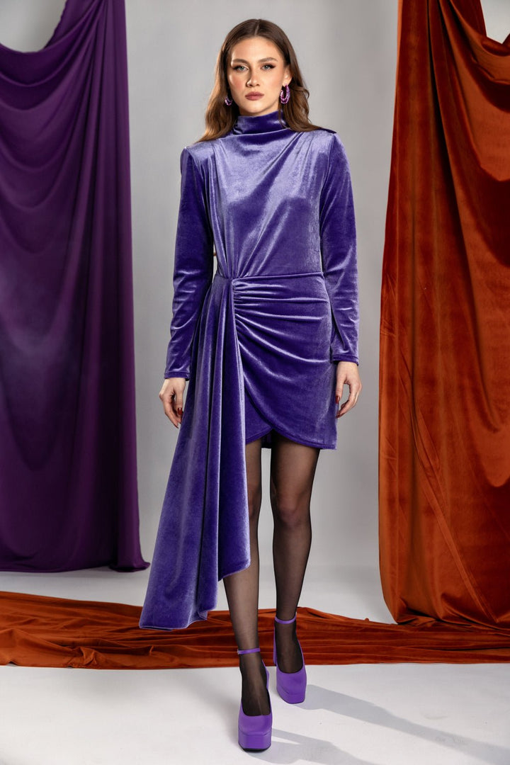 Φόρεμα μίνι velvet ζιβάγκο A Collection Boutique - A Collection Boutique