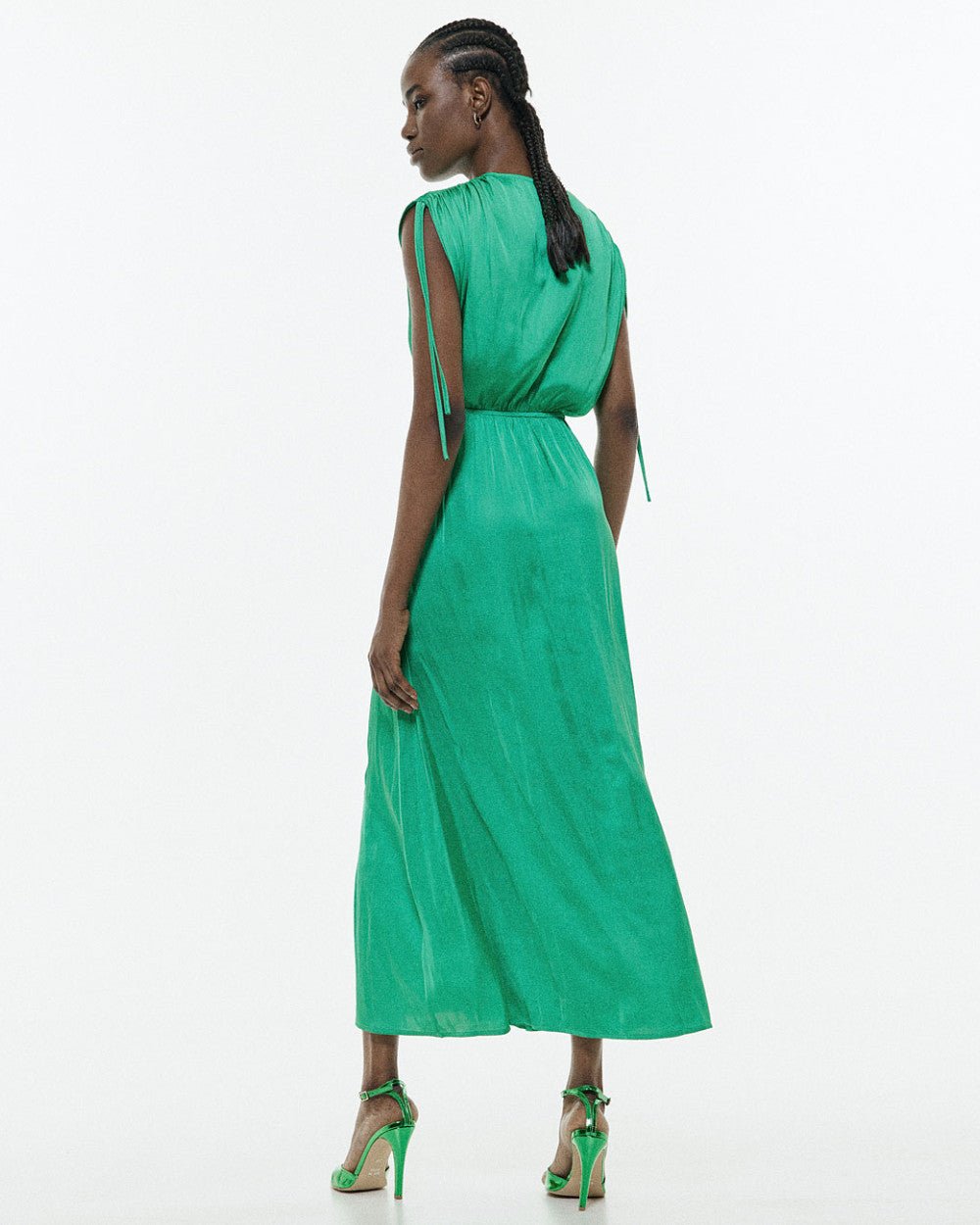 Φόρεμα τσαλακωτή όψη ανοίγματα στη μέση Access Fashion - A Collection Boutique