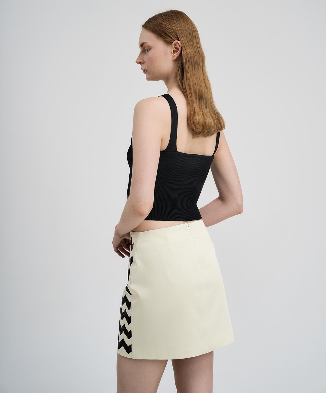 Φούστα μίνι παγιέτα με γεωμετρικό μοτίβο Access Fashion - A Collection Boutique