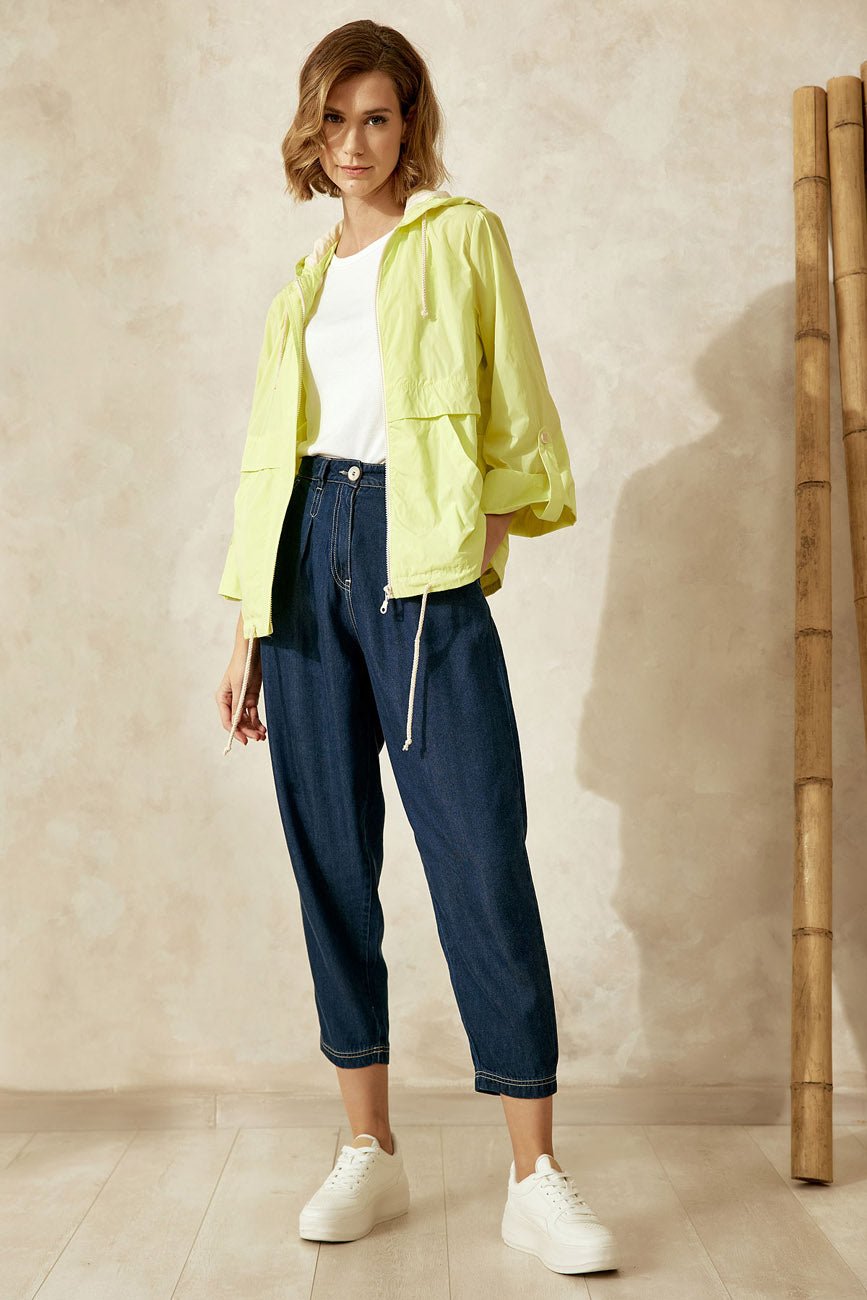 Καμπαρντίνα κοντή με κουκούλα Figaro Fashion - A Collection Boutique