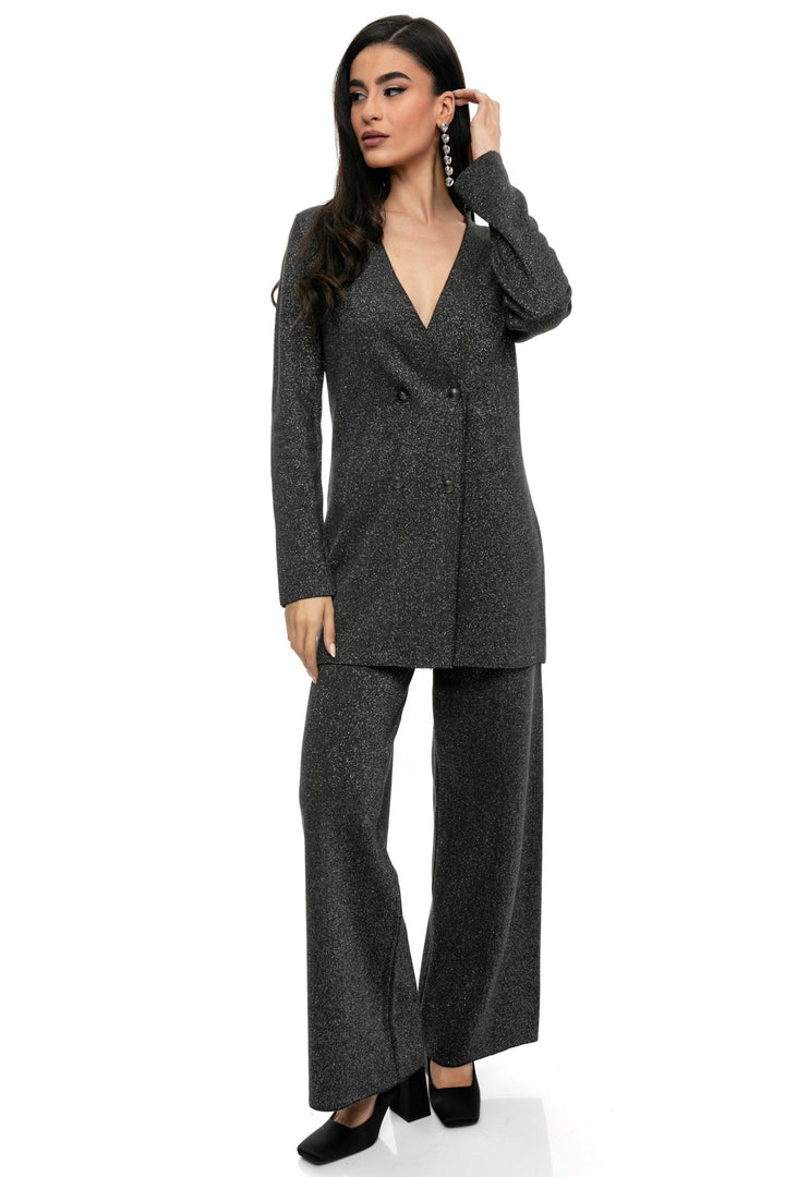 Κοστούμι με lurex νήμα πλεκτό Aggel Knitwear - A Collection Boutique