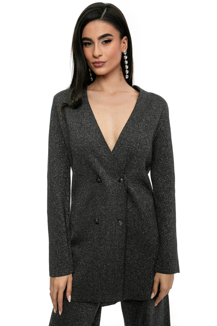 Κοστούμι με lurex νήμα πλεκτό Aggel Knitwear - A Collection Boutique