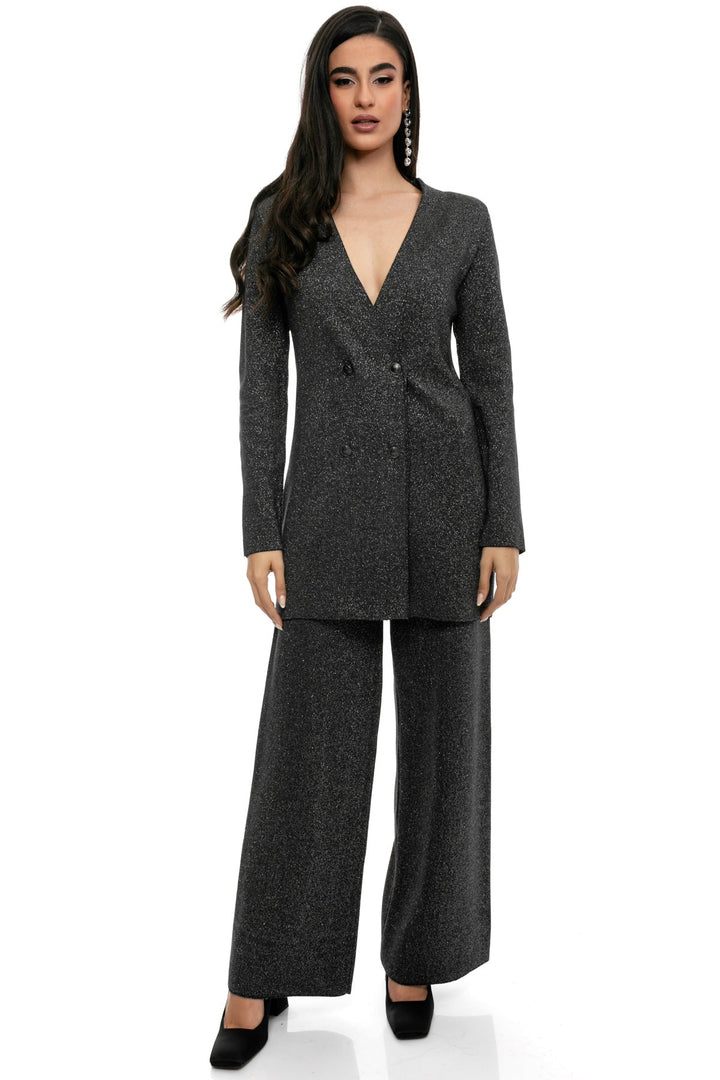 Κοστούμι με lurex νήμα πλεκτό Aggel Knitwear - A Collection Boutique