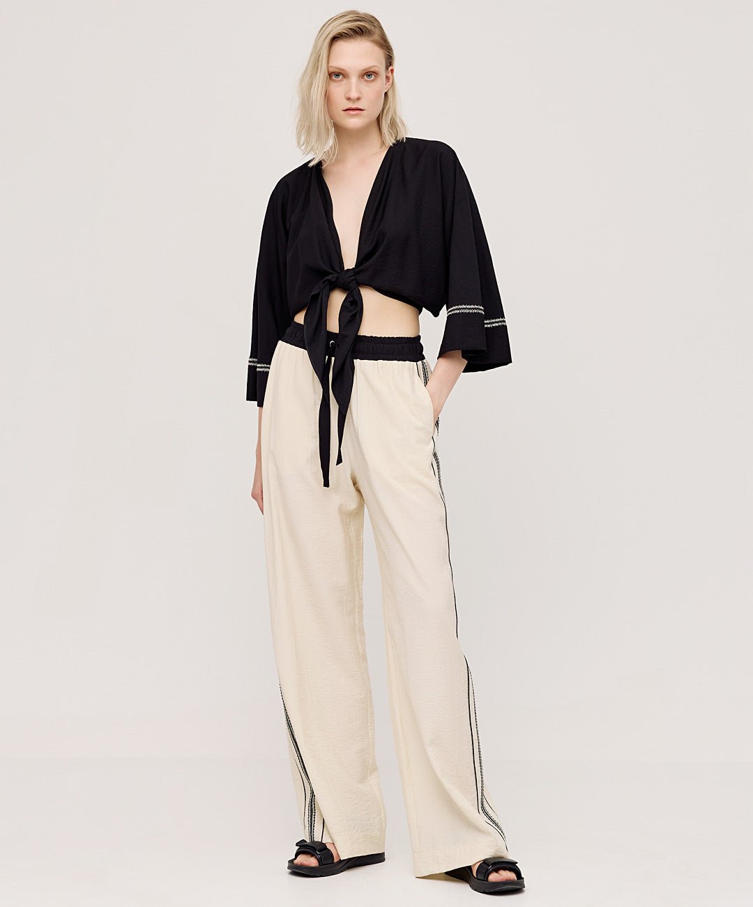 Μπλούζα δετή με τρέσες Access Fashion