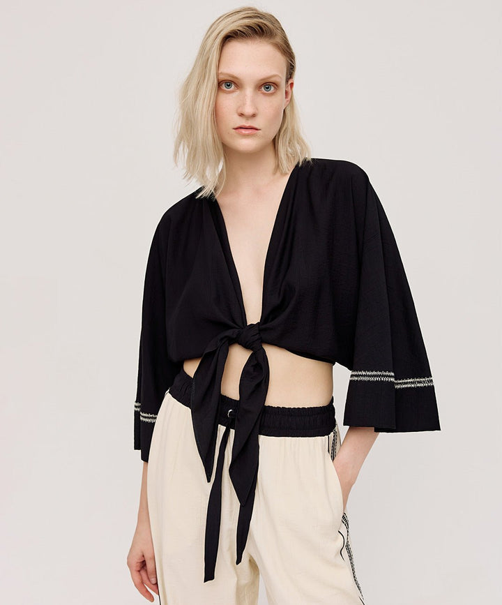 Μπλούζα δετή με τρέσες Access Fashion