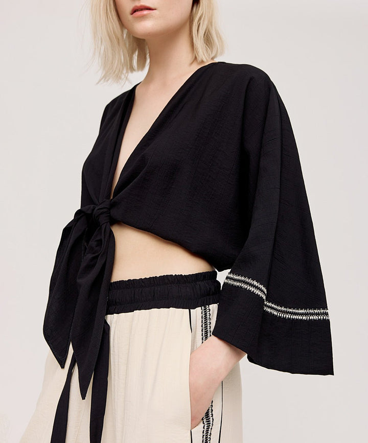 Μπλούζα δετή με τρέσες Access Fashion