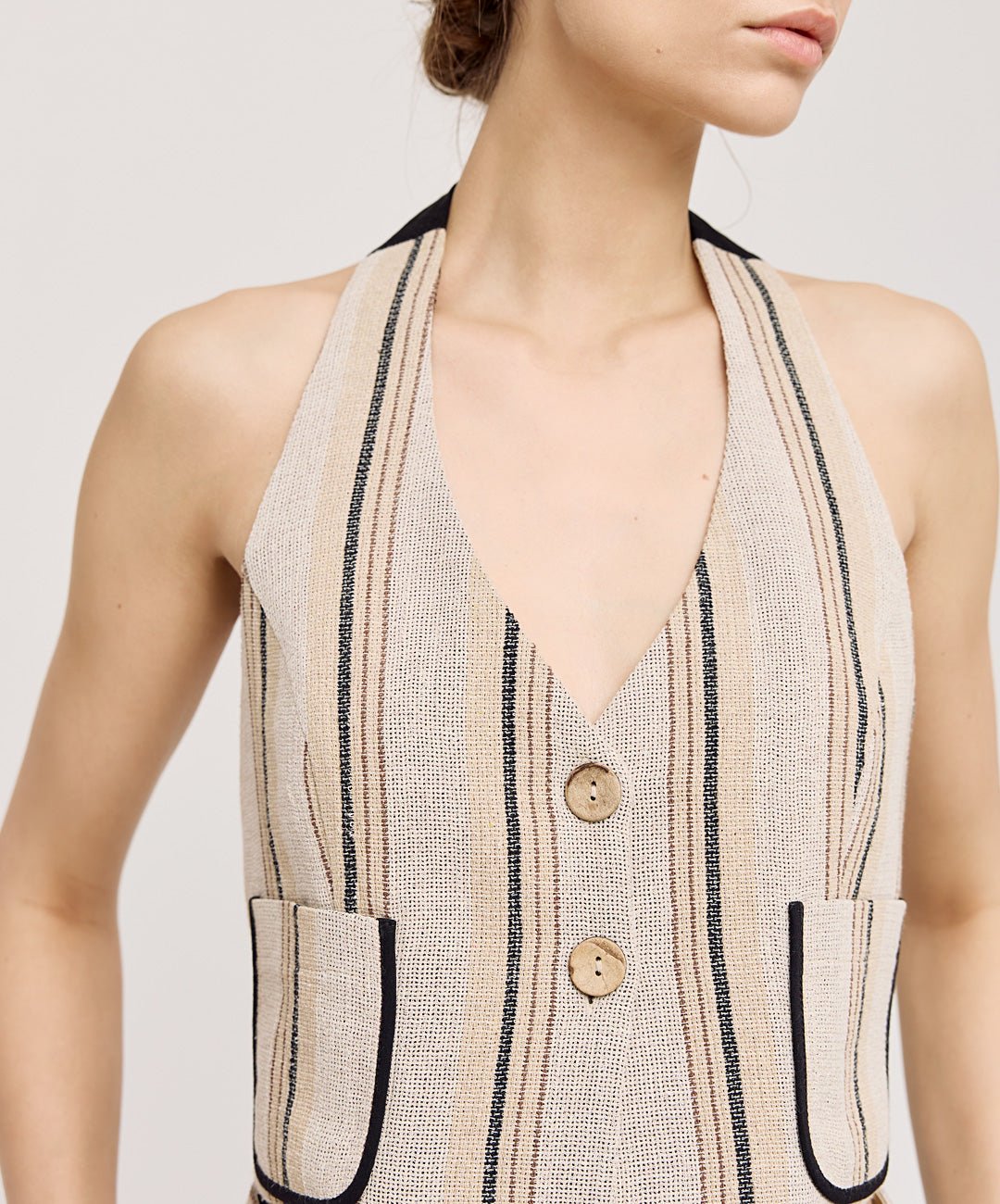 Μπλούζα γιλέκο με ανοιχτή πλάτη Access Fashion - A Collection Boutique