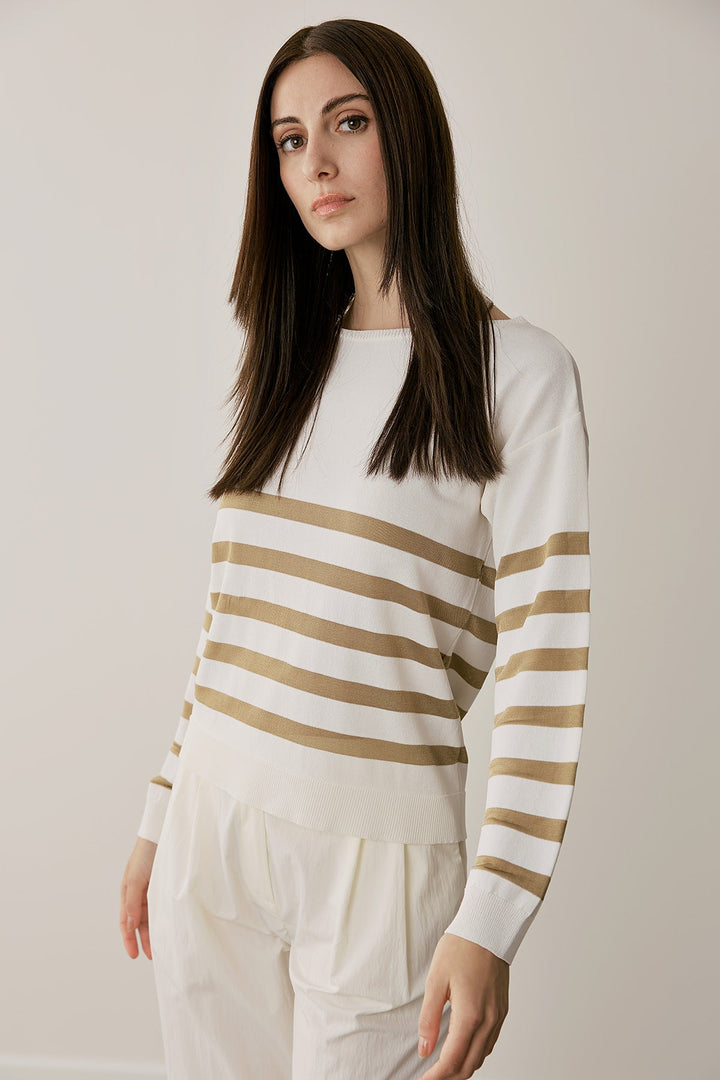 Μπλούζα πλεκτή με ρίγες Figaro Fashion - A Collection Boutique